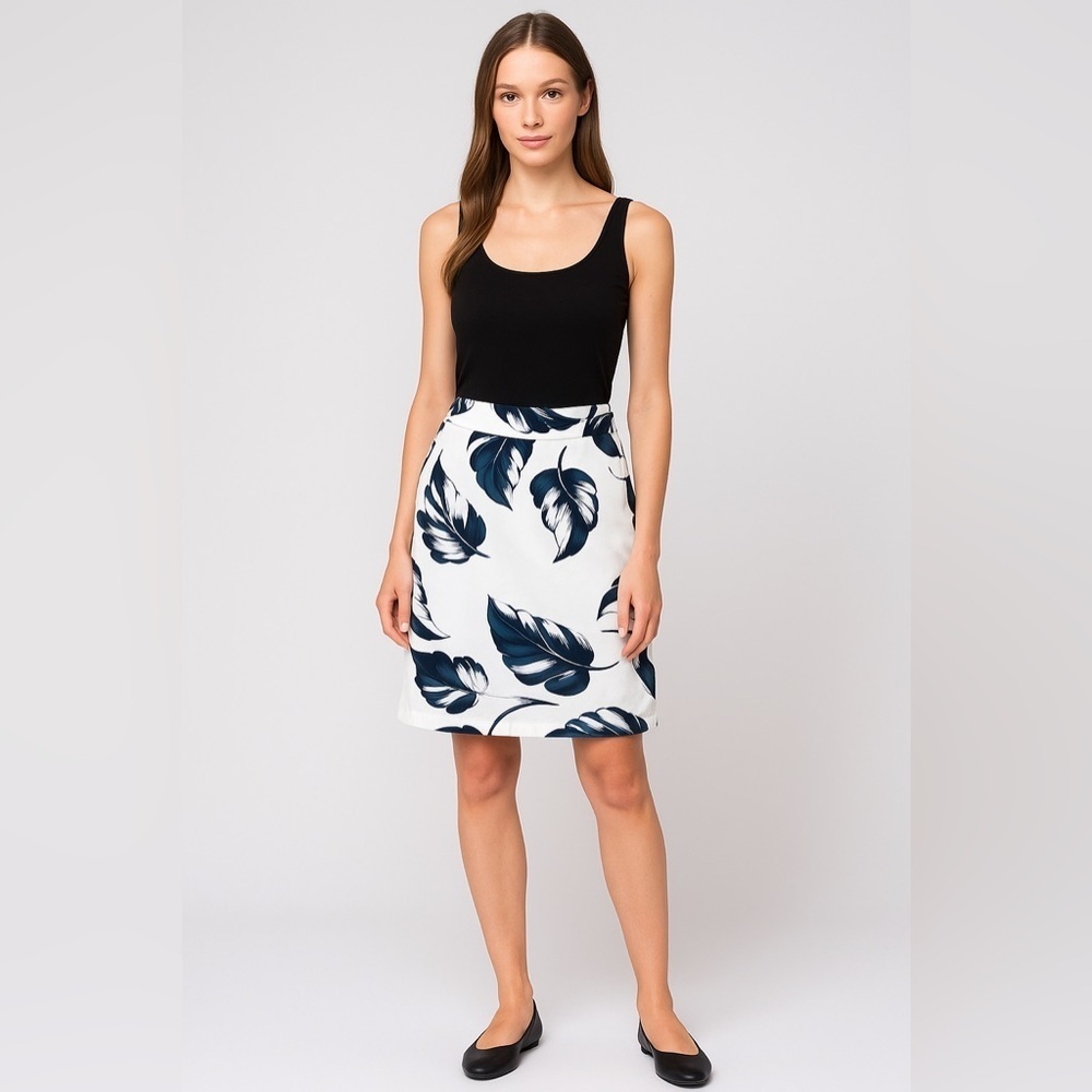 🍃 Ann Taylor Leaves Tie Waist Linen Pencil Skirt - Size 6🍃 - Picture 14 of 15